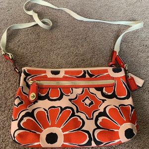 Coach poppy floral scarf print bag
